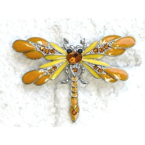 Dragonfly Brooch Enamel Rhinestone Pin brooches C918 G