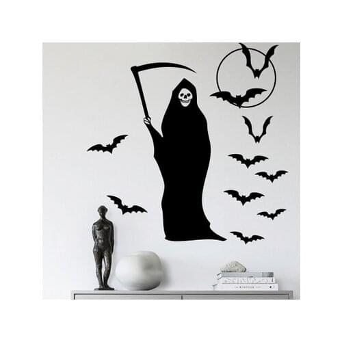 Home Decoration Halloween Wall stickers Bat sickle wizard Wall Sticker Festival Decoration Wall Stickers
