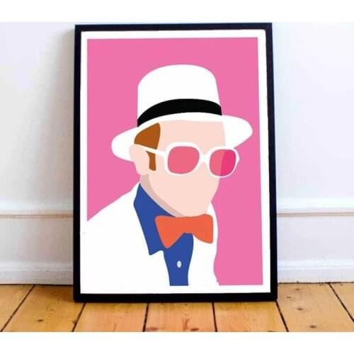 Elton John Pink Illustration Cross Stitch 5D DIY Diamond Painting Crystal Art Mosaic Rhinestone Embroidery For Music Fans Gifts