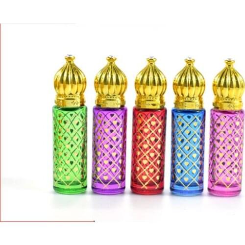 FMX16 Portable 8ML Color Hot Stamping Roll-on Glass Essential Oil Bottle 100PCS/LOT