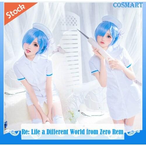 [Stock]Anime Re: Life a Different World from Zero Ram Rem Cosplay Costume Nurse Uniform Halloween Suit For Women Outfit New