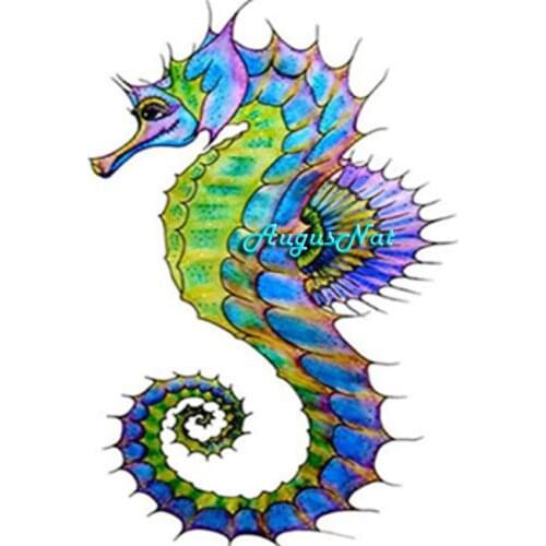 Hippocampi diamond painting full square animal wall art seahorse decor diamond dot picture crystal beads painting on canvas gift