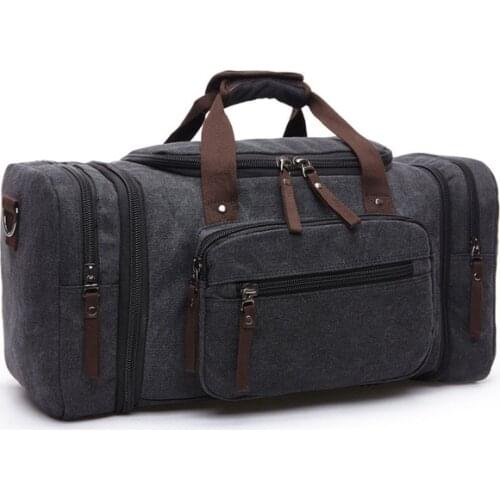 Canvas Travel Bags Large Capacity Carry On Luggage Bags Men Duffel Bag Travel Tote Weekend Bag Dropshipping