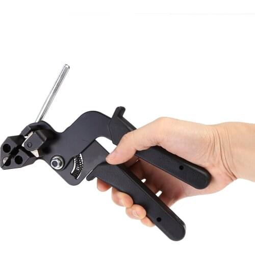Stainless Steel Cable Tie Fasten Gun Pliers Crimper Tensioner Fastening Tools Adjustable Tension Metal Zip Cutter