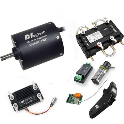 Maytech 18.8KW 120116 Waterproof Motor MTSVESC7.5H 300A Watercooled VESC Controller with 12V 30A Water Pump Anti-spark Switch
