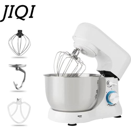 JIQI 5L/3.5L Stand Mixer Electric Chef Machine Mixing Blender Food Processor Kneading Cake Bread Dough Hook Whisk Egg Beater EU