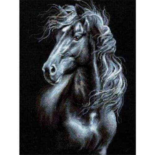 Animal Horse DIY 11CT Cross Stitch Embroidery Kits Needlework Craft Set Cotton Thread Printed Canvas Home Decoration New Design