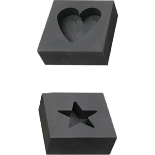 Set of 2 Graphite Ingot Mould Mold for Gold Silver Copper Brass Zinc Melting