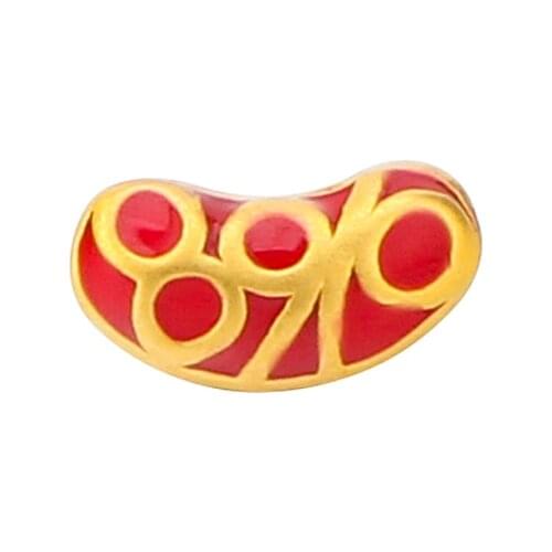 New Arrival 24K Yellow Gold Bracelet Women 3D Red bean Beads Bracelet