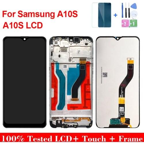 6.2'' LCD For Samsung galaxy A10s A107/DS A107F A107FD A107M LCD Display Touch Screren Digitizer Replacement Parts with frame