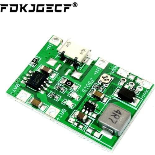Lithium Li-ion 18650 3.7V 4.2V Battery Charger Board DC-DC Step Up Boost Module TP4056 DIY Kit Parts