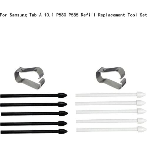Suitable for Samsung Tab A 10.1'' P580 P585 Refill Replacement Tool Set Replacement nib for S Pen (black ,White)