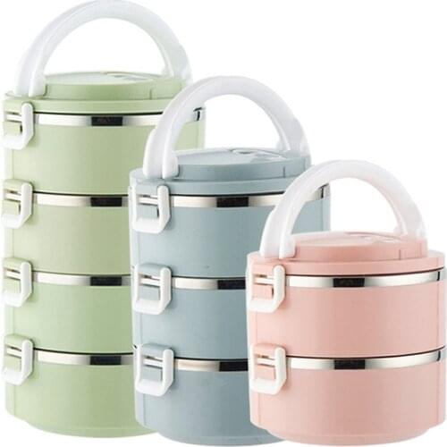 Portable Stainless Steel Lunch Box Multi-Layer Sealed Insulated Bento Box Large Capacit Microwave Oven Students Adult Lunchbox