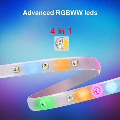 RGBWW 5050 2835 RGB Pink Purple LED Strip Light Diode Tape Ribbon Neon Lights 5m 10m 15m White Luces LED for Room Party Holiday