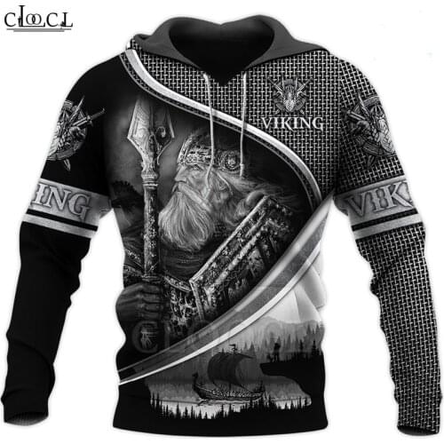 CLOOCL Fashion Mens Viking Hoodies 3D Print Tattoo Odin Sweatshirt Hoodie Harajuku Autumn Streetwear Unisex Casual Tracksuit