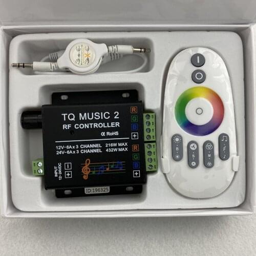 TQ-MUSIC 2; LED RGB RF music controller;DC12-24V input;6A*3CH output