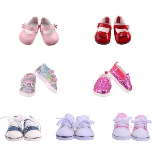 Comfortable Canvas Shoes,Suitable For 18 Inch American&43Cm Baby New Born Doll Accessories Girl`s Toy Our Generation , Gifts