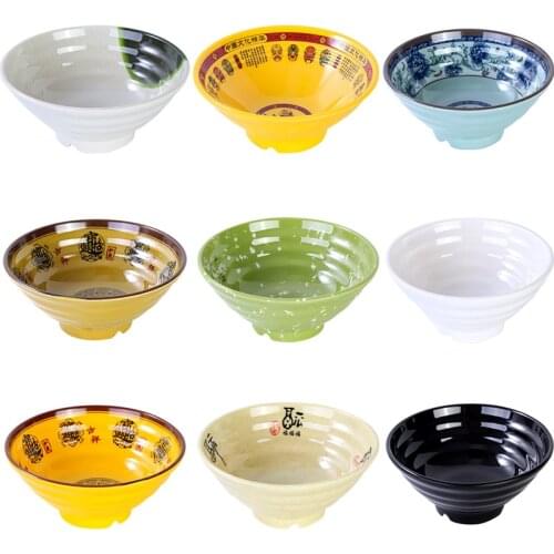 Thickened Melamine Noodle Bowl Imitation Porcelain Large Soup Powder Commercial Spicy Hot Anti Falling Plast