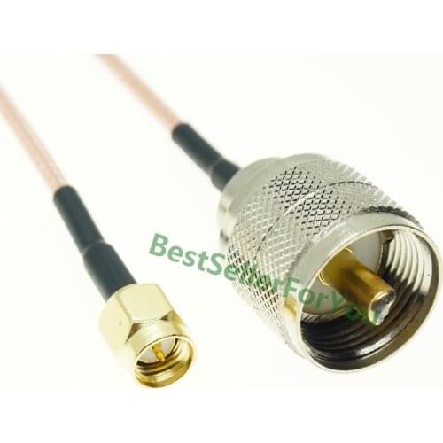 UHF Male PL259 Male to SMA Male connector adapter RG316 Coax pigtail Jumper RF Cable