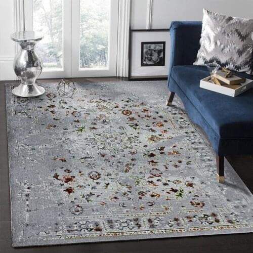 Bohemian Vintage Carpets for Living Room American Persian Bedroom Carpet Anti-skid Table Chair Floor Mat Thick Study Room Rugs