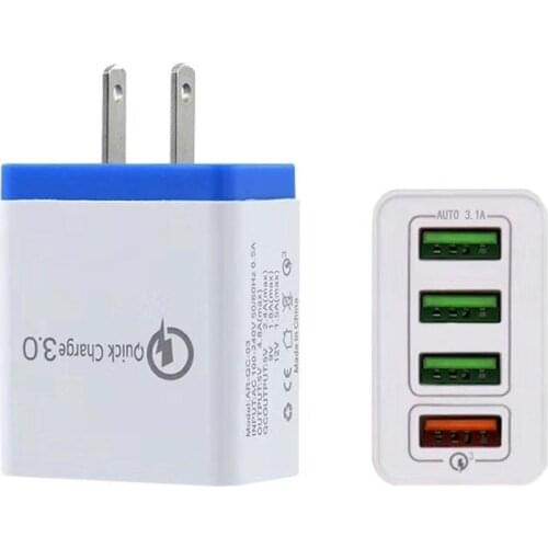 ROCK Quick Charging QC 3.0 Smart Fast 3 USB Wall Charger For Xiaomi Samsung Huawei Quick Charge Charging Adapter Mobile Phone