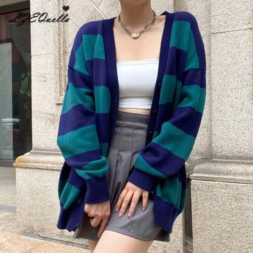 LZEQuella Lantern Sleeve Cardigan Knitted Sweater Women 2021 Autumn Winter Long Sleeve Solid Sweaters Coat Women NZ3866