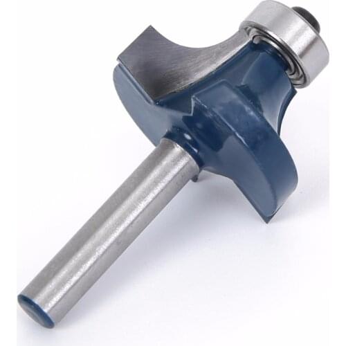 1PC Blue 3/4" Radius 1/4" Shank Round Over Beading Edging Router Bit For Woodworking Cutter Tool