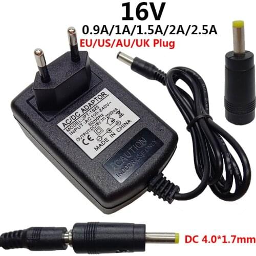 16V 4.0x1.7mm Universal ac/dc Adaptor Power Adapter DC 4.0mm 0.9A 900mA 1A 1.5A 2A 2.5A 16 volt AC DC Power Supply Converter