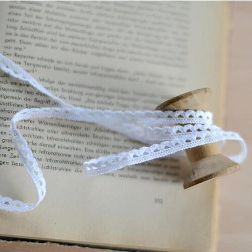 20 Meters White Whoelale 100% Cotton Lace Ribbon Trim Fabric Lace Trimming Lace Webbing
