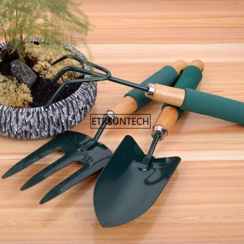 60Set Garden Tool Combination Flower Grass Planting Shovel Garden Wood Handle Flower Metal Shovel Hand Tools Set