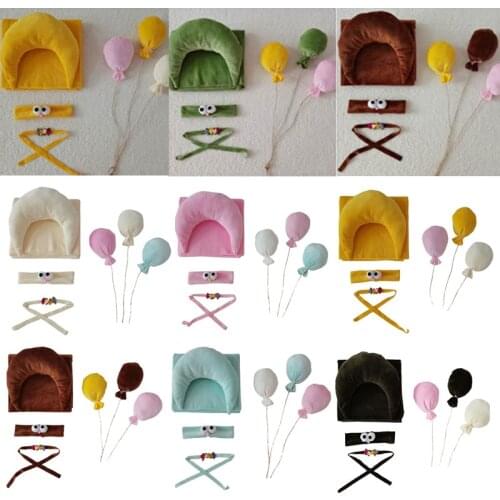 7 Pcs Newborn Photography Props Baby Blanket Moon Pillow&Ballon Decor Sets for Newborn Posing Photo Shooting Accessories
