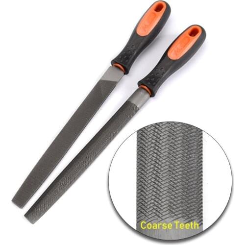 8 Inch Files Metalworking Coarse Teeth Woodworking Steel Rasp Half-Round Flat Files for Grinding Sanding Metal Sharpening Tools