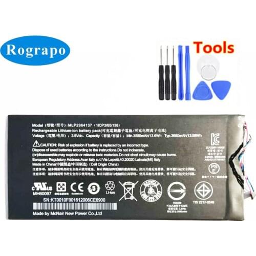 New 3680mAh MLP2964137 Replacement Battery For Acer Iconia One 7 B1-730 B1-730HD A1402 B1-730HD-170L 1CIP3/65/138 KT.0010F.001