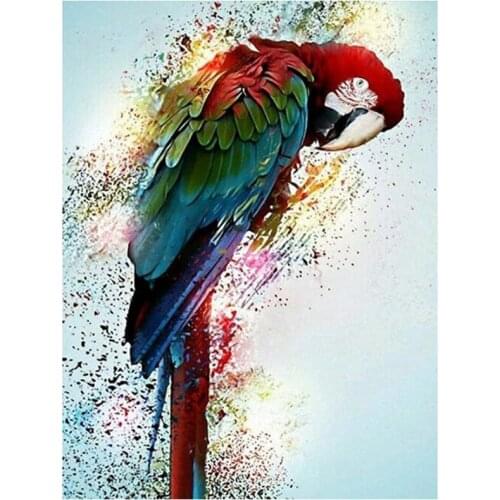 Diamond Painting Colorful Parrot Diamond Embroidery Cross Stitch Decoration Diamond Puzzle Kits