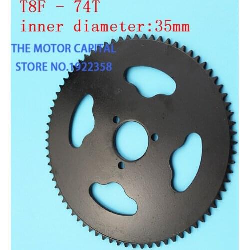 Free shipping 74 Tooth 74T T8F 35MM Rear Sprocket fit Mini Moto ATV Quad Dirt Pit Pocket Bike
