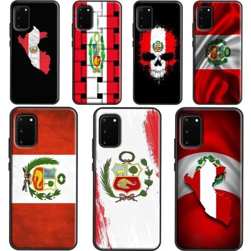 Peru Flag Coat Of Arms Case For Samsung Note 20 Ultra Note 10 Plus Cover For Galaxy S20 Plus S10 e S8 S9 Coque