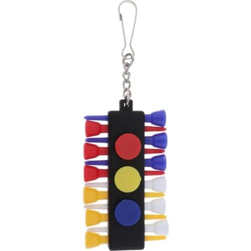 Golf Tee Holder Tees Ball Marker Accessories Keychain Belt Clip Golfer