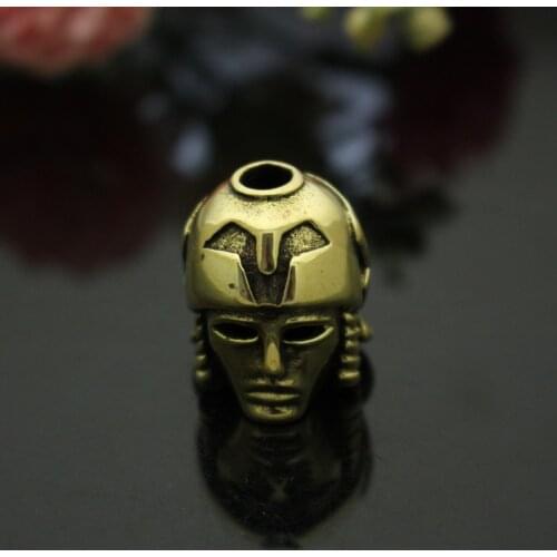EDC Brass Japan Helmet Knife Bead Pure Copper Retro Accessories Pendant DIY Decorative Giant Umbrella Rope Pendant Multi Tools