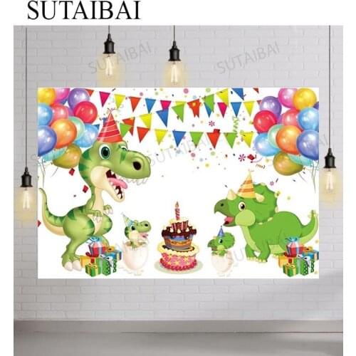 Jurassic World Backdrops Cartoon Jungle Party Dinosaur Baby Newborn Birthday Photocall Customized Photography Background Studio