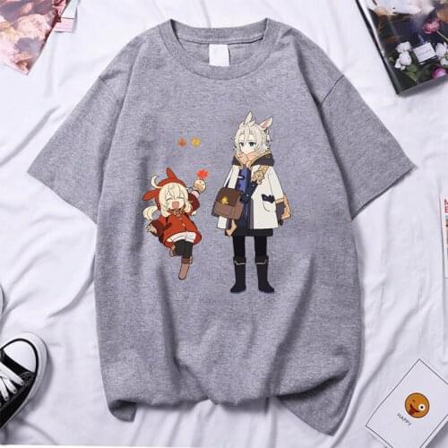 Funny Game Genshin Impact Hot Sale Short Sleeve T-Shirts Summer Clothes Women Men Pullover O-neck Fashion Anime Clothing