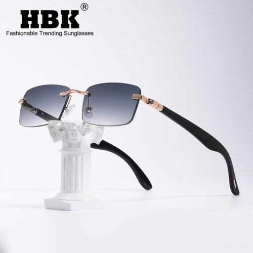 HBK Fashion Brand Design Small Sunglasses Colourful Gradient Black Glasses Female Male Outdoor Traveling UV400