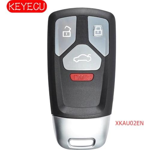 KEYECU 5PCS/Lot XHORSE VVDI Universal Flip Remote Key 3+PANIC XKAU02EN Wired for AUDI TYPE