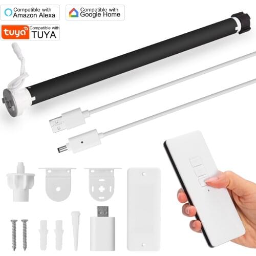 Tuya WiFi M2805EGB Tubular Intelligent Rechargable Curtain Motor for 38mm Tube Intelligent Home Household Electric Curtain