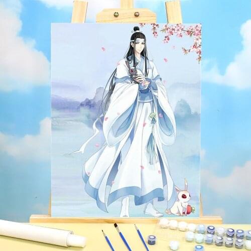 Mo Dao Zu Shi Paint By Numbers Complete Kit Oil Paints 50*70 Canvas Pictures Home Decoration For Children Wholesale Art