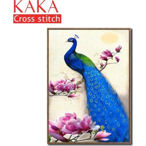 Cross stitch kits,Embroidery needlework sets with printed pattern,11CT-canvas for Home Decor Painting,Animals Full CKA0067