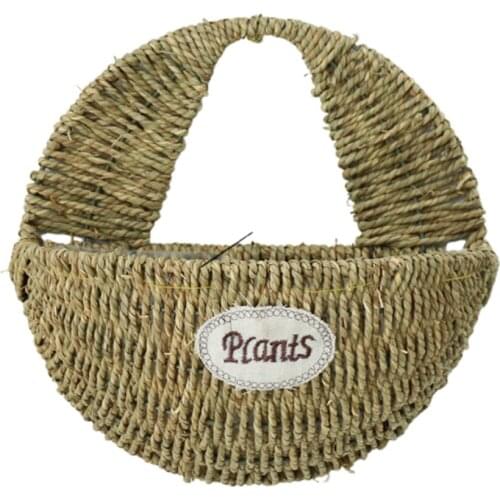 Wall Basket Planters Flowerpot Organizing Natural Rattan Materials Gift To A Friend Home Decoration Storing Manual Weave