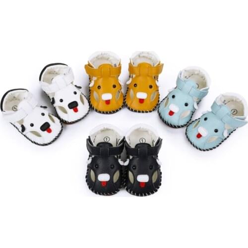 2021 Newest Summer Kids Shoes Infant Baby Girls Boys Sandals Cartoon PU Leather Non-Slip Cute Toddler First Walkers Shoes 0-18M