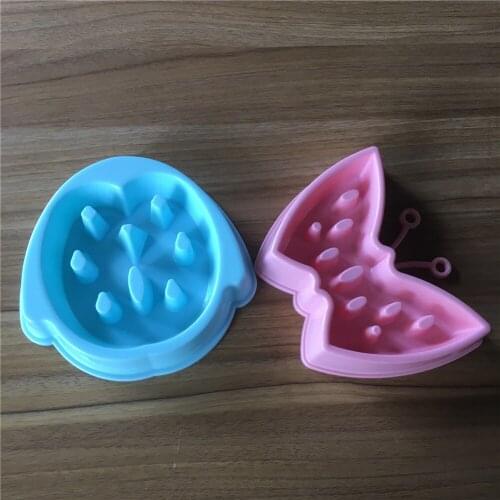2021 New Pet Dog Bowl Slow Feeder Plastic Anti Choking Puppy Cat Eating Dish Bowl Anti-Gulping Food Plate Feeder