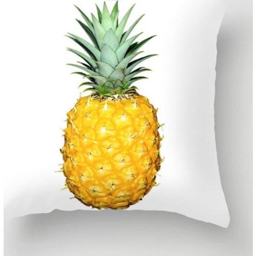 New 45*45cm Home Pineapple Leaf Yellow Pillow Case Waist Throw Soft Print Polyester Pillow Cover Home Decor наволочка