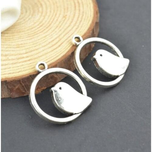 15 pcs Tibetan Silver Plated bird Charms Pendants Jewelry Making DIY Accessories Charm Handmade Crafts 2587